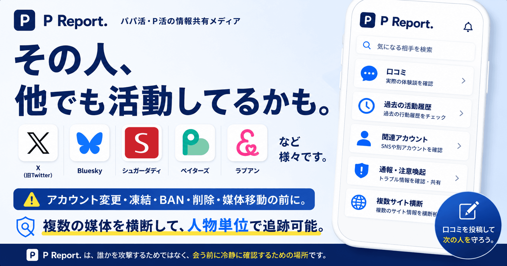 その人、他でも活動してるかも。複数の媒体を横断して、人物単位で追跡可能。